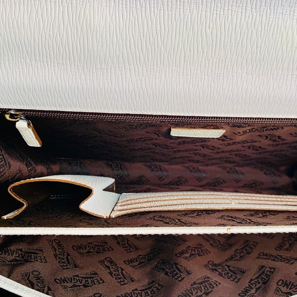 Salvatore Ferragamo Rare Revival Briefcase White - Picture 5 of 12